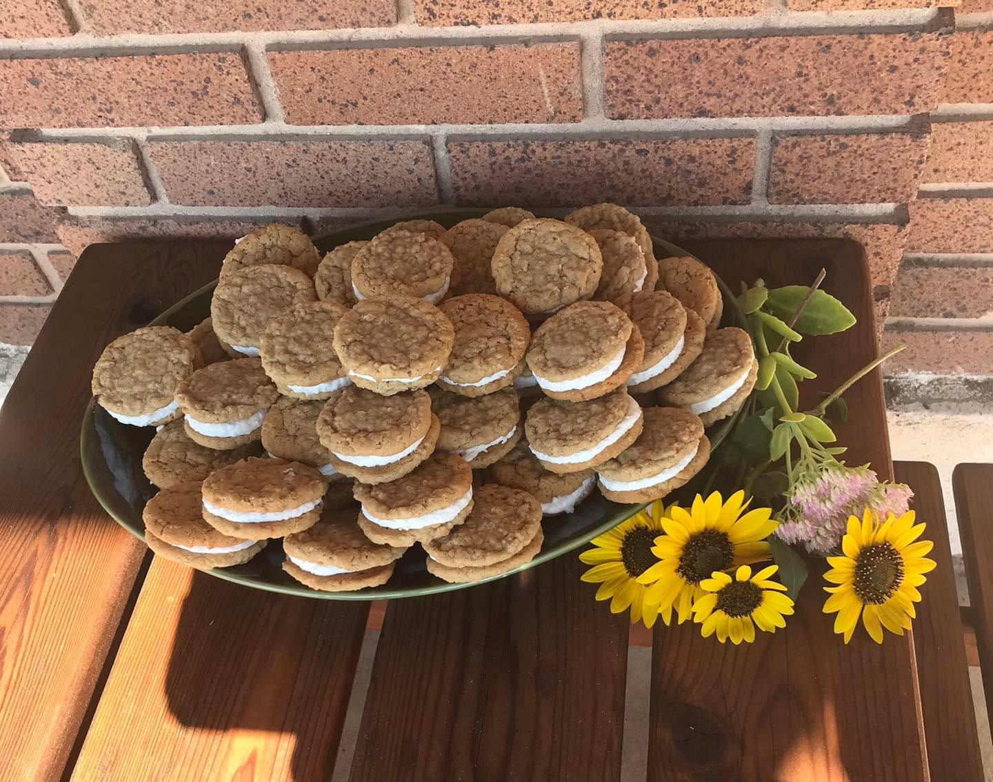 Fresh-baked oatmeal cream pies