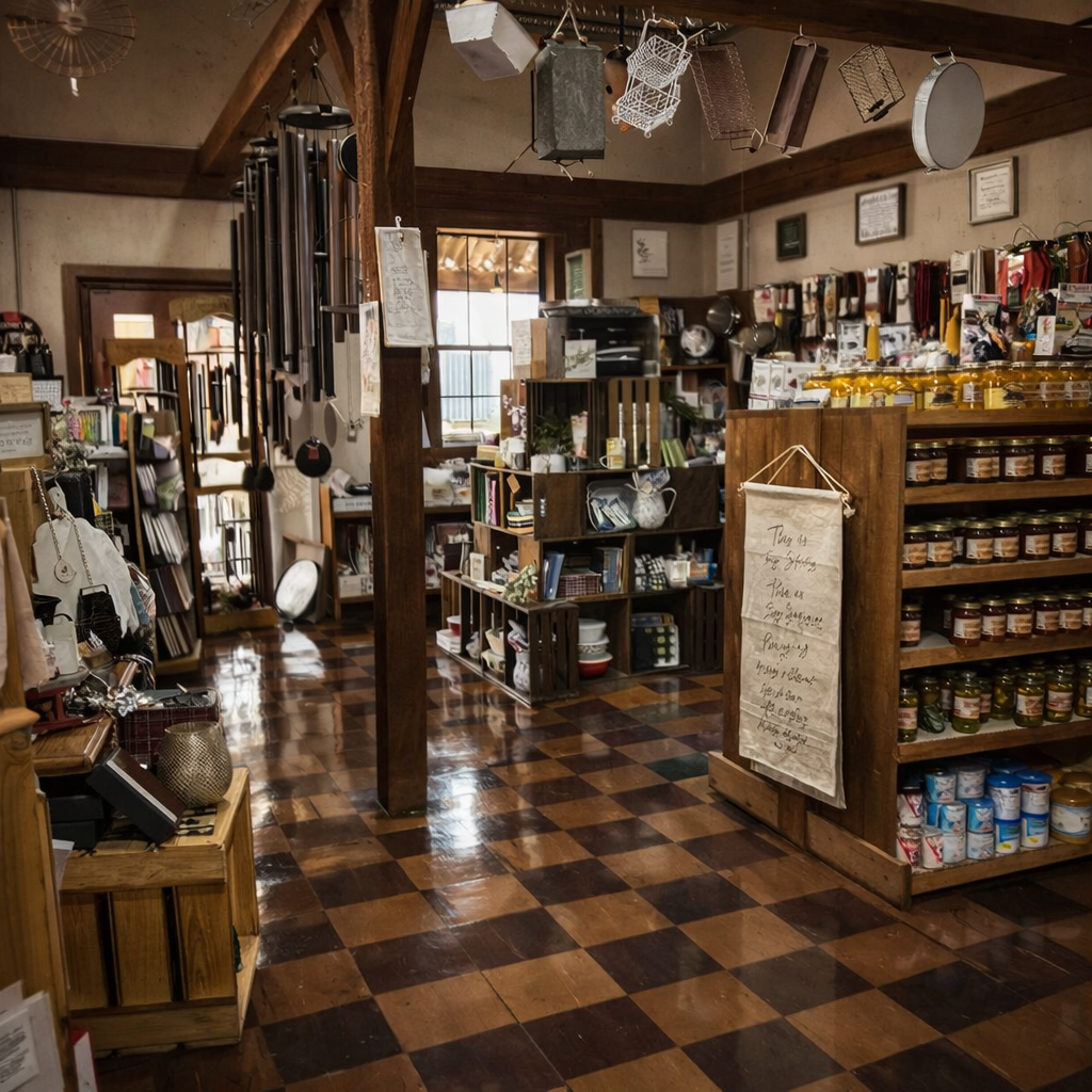 Country store shelves